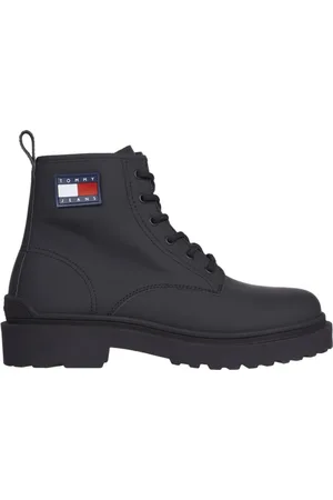 Tommy Hilfiger Buty, Mężczyzna, Czarny, 43 EU, Czarne Botki na Sznurowanie dla Mężczyzn