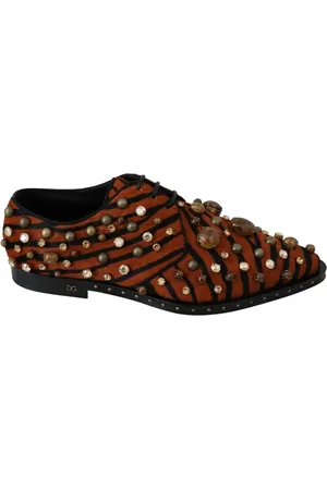 Dolce & Gabbana Buty, Kobieta, Pomarańczowy, 40 EU, Kryształowe baleriny w wzór tygrysa