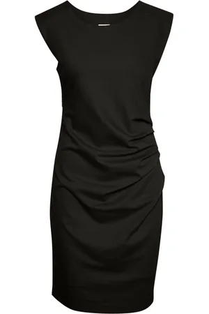 Kaffe Sukienki, Kobieta, Czarny, XS, Elegancka sukienka z okrągłym dekoltem czarny głęboki