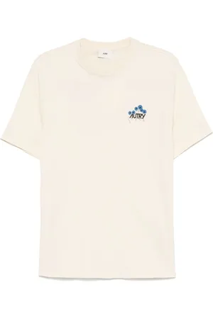 Autry Koszulki, Mężczyzna, Beżowy, L, Bawełna, Bawełna Kremowy T-shirt i Polo