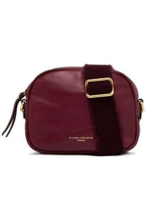 Gianni chiarini Torebki, Kobieta, Czerwony, ONE SIZE, Kwadratowa skórzana torba na ramię