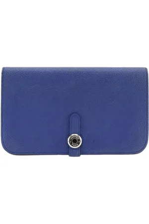 Hermès Pre-owned, Kobieta, Niebieski, ONE SIZE, Skóra, Pre-owned skórzane portfele