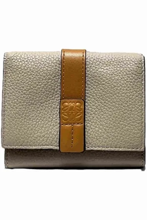 Loewe Pre-owned, Kobieta, Beżowy, ONE SIZE, Skóra, Pre-owned skórzane portfele
