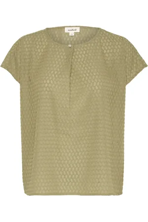 Soaked in Luxury Bluzki, Kobieta, Zielony, 2XL, Zielona Kwiatowa Bluzka
