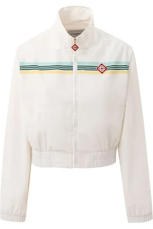 Casablanca Kurtki, Kobieta, Biały, M, Sweter z poliestru w stylu Weier