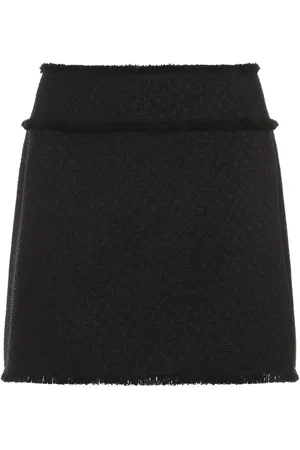 Dolce & Gabbana Spódnice, Kobieta, Czarny, S, Spódnica Mini Bouclé