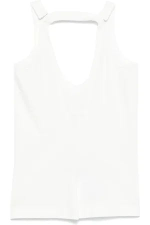 Maison Margiela Koszulki, Kobieta, Biały, L, Bawełna, Off Tank Top