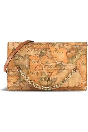 ALVIERO MARTINI 1A CLASSE Torebki, Kobieta, brązowy, ONE SIZE, Geo Classic Łańcuchowa Kopertówka z Złotym Logo