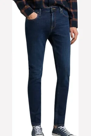 Lee Jeansy, Mężczyzna, Niebieski, W29, Denim, Jeansyy Skinny Malone Dark Martha