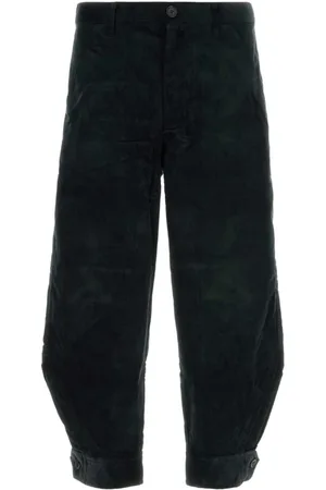 Comme des Garçons Spodnie, Mężczyzna, Czarny, M, Bawełna, Sztruksowe Czarne Spodnie