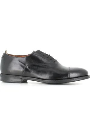 Officine creative Buty, Mężczyzna, Czarny, 42 EU, Skóra, Czarne skórzane buty Derby