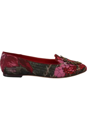 Dolce & Gabbana Buty, Kobieta, Wielobarwność, 37 EU, Skóra, Wielokolorowe baleriny z motywem Sacred Heart