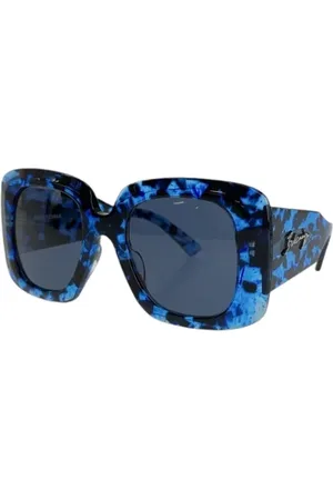 Balenciaga Pre-owned, Kobieta, Niebieski, ONE SIZE, Len, Pre-owned Glass sunglasses