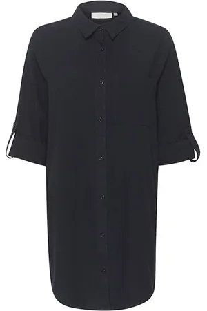 Kaffe Bluzki, Kobieta, Czarny, 2XL, Bawełna, Midnight Marine Koszula Tunika Top