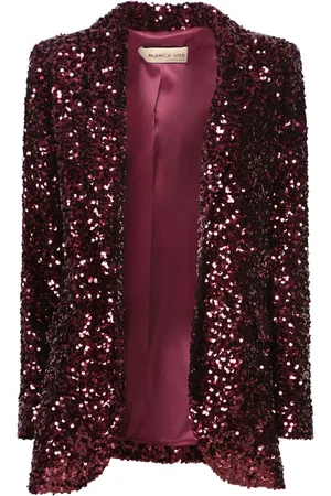 BLANCA Kurtki, Kobieta, brązowy, L, Kurtka Bordeaux z cekinami Aw 24