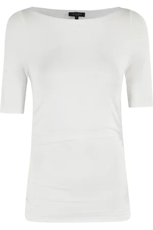 RAG&BONE Koszulki, Kobieta, Biały, S, Bluzka Luca z Marszczeniami