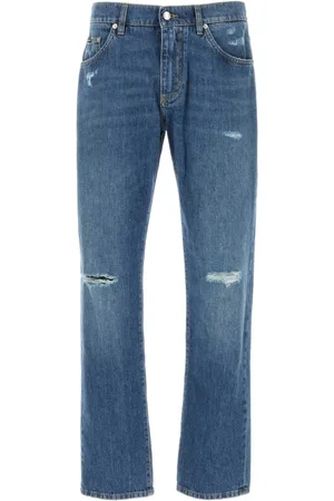 Dolce & Gabbana Jeansy, Mężczyzna, Niebieski, L, Klasyczne Jeansyy Dżinsowe dla Mężczyzn
