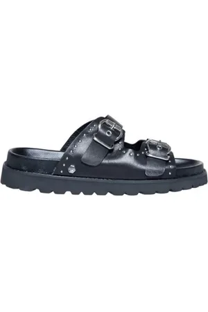 Cult Buty, Kobieta, Czarny, 37 EU, Skórzany sandał z obcasem 4 cm