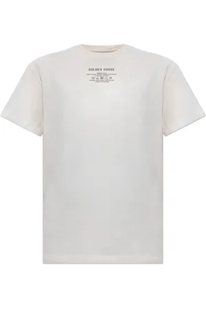 Golden Goose Koszulki, Kobieta, Biały, XS, Bawełna, T-shirt z nadrukiem