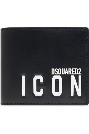 Dsquared2 Akcesoria, Mężczyzna, Czarny, ONE SIZE, Skóra, Składany Portfel