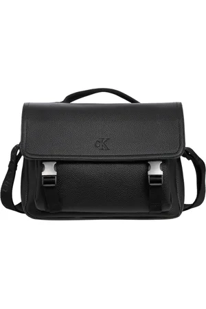 Calvin Klein Torebki, Mężczyzna, Czarny, ONE SIZE, Regulowany Pasek Zapięcie Teczka Logo