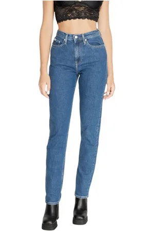 Calvin Klein Jeansy, Kobieta, Niebieski, W27 L32, Wąskie Jeansyy z mieszanką bawełny