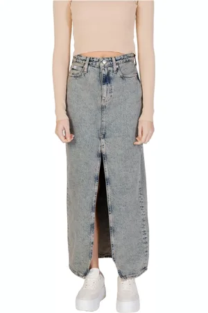 Calvin Klein Spódnice, Kobieta, Niebieski, W32, Spódnica z wysokim stanem niebieska