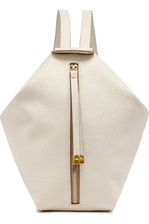 Gianni chiarini Torebki, Kobieta, Biały, ONE SIZE, Biała Młotkowana Skórzana Plecak