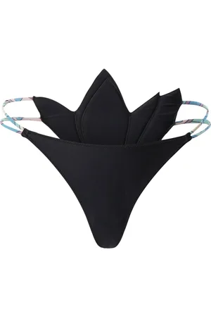 Emilio Pucci Stroje kąpielowe, Kobieta, Czarny, M, Nylon, Czarna odzież morska z nadrukiem Iridie