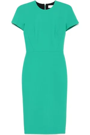 Victoria Beckham Sukienki, Kobieta, Zielony, 2XS, Zielona Sukienka Bodycon z Dekoltem