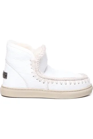 Mou Buty, Kobieta, Biały, 40 EU, Białe Szydełkowe Buty Eskimoskie