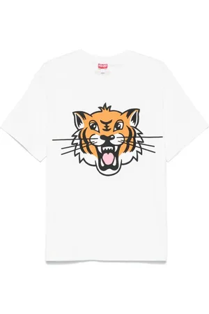 Kenzo Koszulki, Mężczyzna, Biały, L, Biała koszulka unisex z okrągłym dekoltem