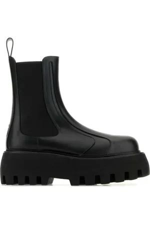 Alexander McQueen Buty, Kobieta, Czarny, 39 EU, Czarne skórzane Chelsea botki