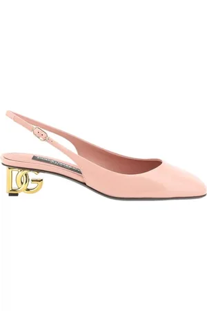 Dolce & Gabbana Buty, Kobieta, Różowy, 38 EU, Nowoczesne skórzane szpilki z paskiem
