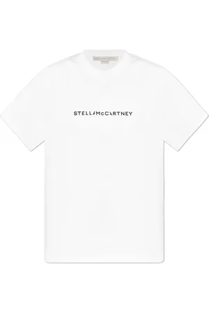 Stella McCartney Koszulki, Kobieta, Biały, S, Bawełna, T-shirt z Logo
