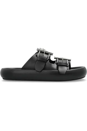 Alexander McQueen Buty, Mężczyzna, Czarny, 43 1/2 EU, Klapki z logo