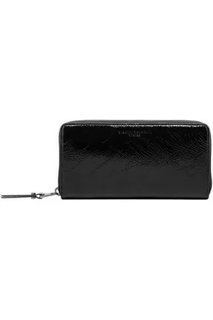 Gianni chiarini Akcesoria, Kobieta, Czarny, ONE SIZE, Czarna skórzana portmonetka z wieloma przegródkami