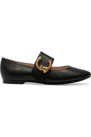 Coccinelle Buty, Kobieta, Czarny, 40 EU, Skóra, Czarne Baleriny z Detalem Logo C-Me