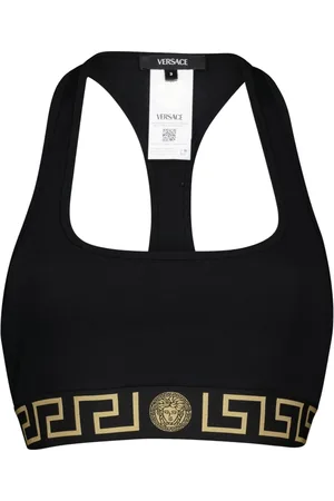 VERSACE Sport, Kobieta, Czarny, S, Biustonosz Medusa Greca Kolekcja Jesień-Zima