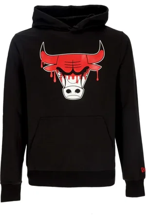 New Era Bluzy, Mężczyzna, Czarny, L, Chicago Bulls Lekka bluza z kapturem Czarno/Czerwona