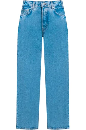 ANINE BING Jeansy, Kobieta, Niebieski, W26, Jeansyy Slim Fit z Pięcioma Kieszeniami
