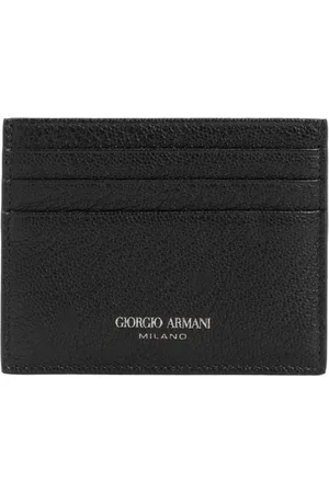 Giorgio Armani Akcesoria, Mężczyzna, Czarny, ONE SIZE, Czarny Portfel na Karty Kredytowe