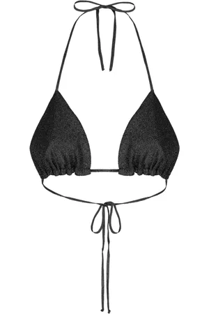 LANEUS Stroje kąpielowe, Kobieta, Czarny, S, Top Triangolo In Lurex