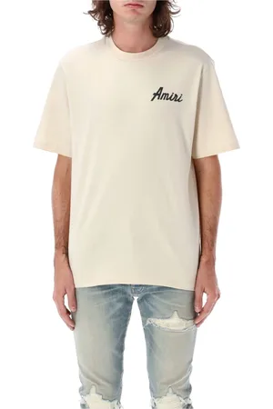 AMIRI Koszulki, Mężczyzna, Beżowy, S, City T-shirt Alabaster Ss 25