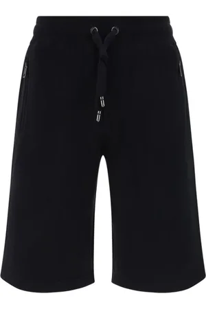 Dolce & Gabbana Szorty, Mężczyzna, Czarny, 2XL, Bawełniane szorty z kieszeniami na zamek błyskawiczny