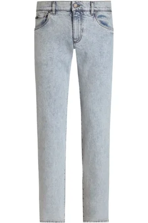 Dolce & Gabbana Jeansy, Mężczyzna, Szary, L, Niebieskie Jeansyy Straight-Cut