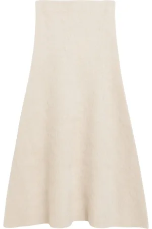 By Malene Birger Spódnice, Kobieta, Beżowy, L, Wełna, Taktylna Spódnica Christina w Oyster Grey