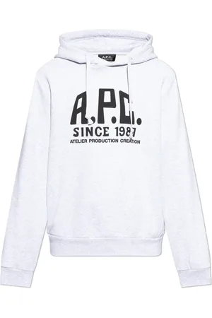 A.P.C. Bluzy, Mężczyzna, Szary, L, Bawełna, Bluza z kapturem