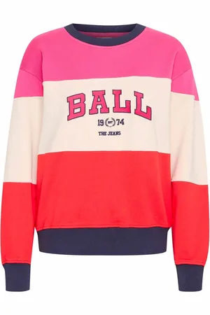Ball Bluzy, Kobieta, Wielobarwność, XL, Bawełna, Sportowy Lilac Rose Sweatshirt z Cool Print