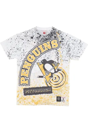Mitchell & Ness Koszulki, Mężczyzna, Wielobarwność, S, Pittsburgh Penguins Burst Tee